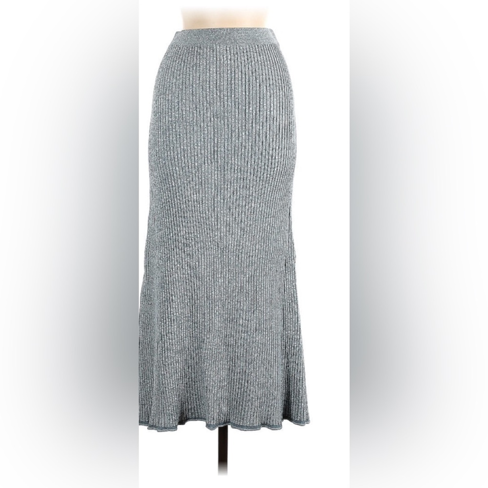 Theory Blue/White long sweater skirt size small